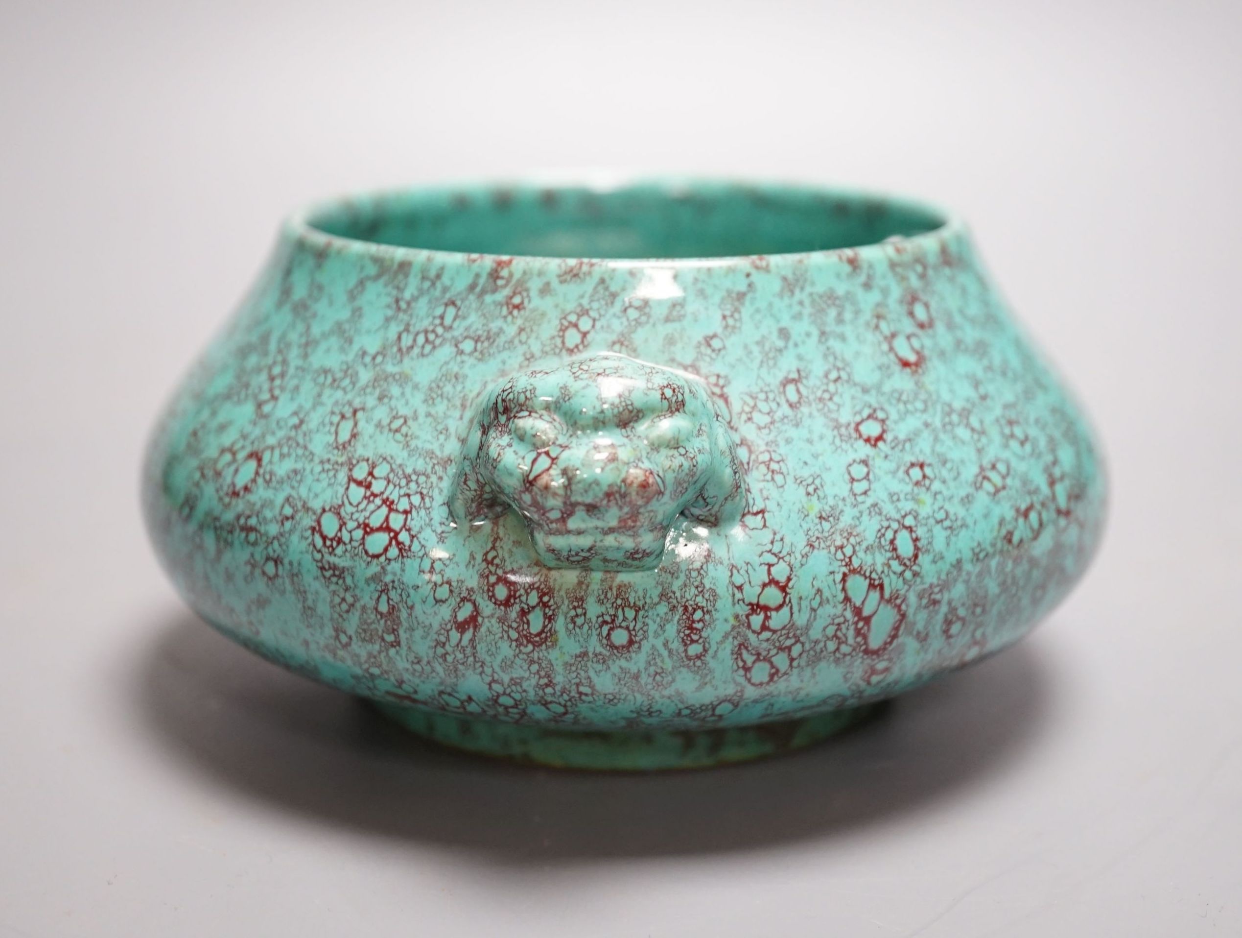 A Chinese ‘robin's nest’ glazed censer - 8cm high